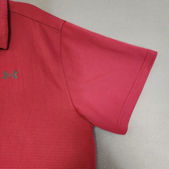 Under Armour Polo Shirt Mens 3XL Red Loose Short Sleeve - Picture 6 of 16